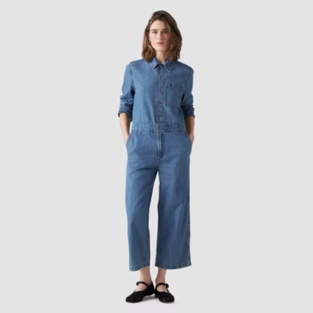 Women’s Levi’s Heritage Jumpsuit Long Sleeve NWT Sz XL Fall Winter Boho Denim